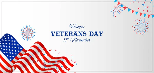 Army Memorial Happy Veterans Day USA uhonorowanie wszystkich, którzy służyli dla Stanów Zjednoczonych Ameryki — Wektor stockowy