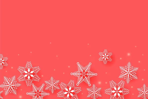 メリークリスマスとハッピーニューイヤーのための冬の雪の結晶のイラスト季節の挨拶休日の背景 — ストックベクタ