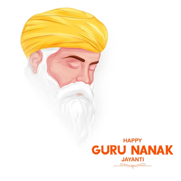 Happy Gurpurab, Guru Nanak Jayanti festival of Sh celebration — стоковый вектор