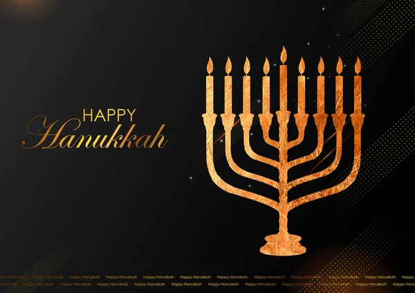 Illustration Happy Hanukkah Jewish Holiday Festival Greetings Background — Stock Vector