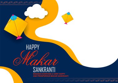 Hindistan festivali için renkli uçurtmalı Makar Sankranti duvar kağıdı