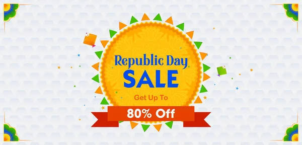 Illustration Für Den Januar Happy Republic Day India Verkaufsbanner Mit — Stockvektor