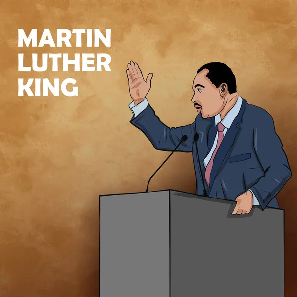 Illustration Amerikas Förenta Stater Bakgrund Firandet Martin Luther King Födelsedag — Stock vektor