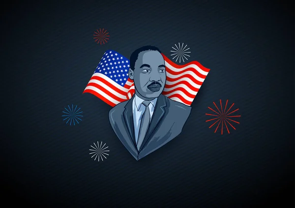 Ilustração Estados Unidos Fundo Americano Celebração Martin Luther King Aniversário — Vetor de Stock