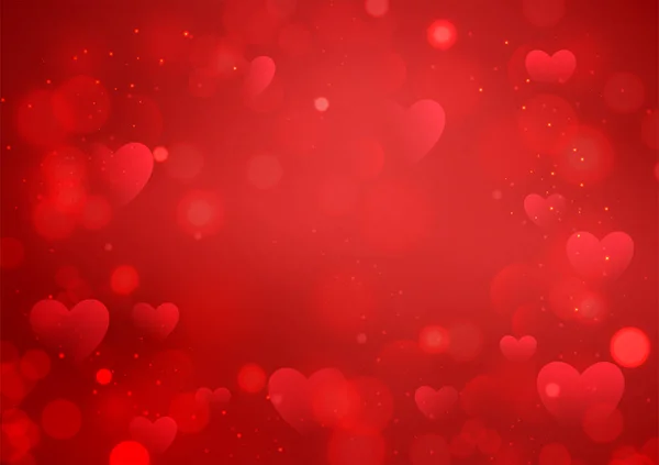 Απεικόνιση Της Αγάπης Και Του Ρομαντισμού Φόντο Καρδιά Για Την — Διανυσματικό Αρχείο