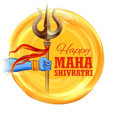 Hindistan 'ın Maha Shivratri festivali için Hindu tanrısı Lord Shiva.