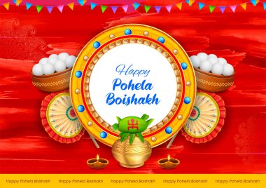 Batı Bengal ve Bangladeş 'te Pohela Boishakh, Bengali Mutlu Yıllar kutlamalarının resmi
