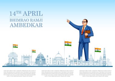 Dr. Bhimrao Ramji Ambedkar 14 Nisan 'da Ambedkar Jayanti için Hindistan Anayasası ile