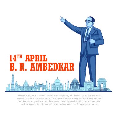 Dr. Bhimrao Ramji Ambedkar 14 Nisan 'da Ambedkar Jayanti için Hindistan Anayasası ile