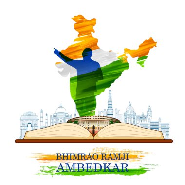 Dr. Bhimrao Ramji Ambedkar 14 Nisan 'da Ambedkar Jayanti için Hindistan Anayasası ile