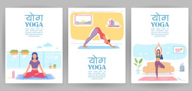 people doing asana and meditation practice for International Yoga Day on 21st June clipart