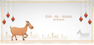 Koyun, Kurban Bayramı 'nı kutluyor. Müslüman İslam' ın kutsal Bakra Kimliği Festivali.