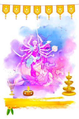 Tanrıça durga mutlu navratri içinde