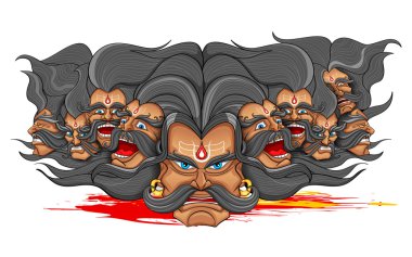 dussehra için on başlı Ravana