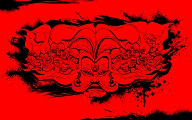 dussehra için on başlı Ravana