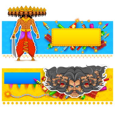 Ravan dussehra reklam ve promosyon posteri de