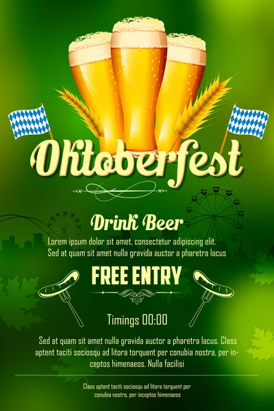 Oktoberfest oslava pozadí — Stockový vektor