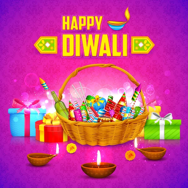 Happy diwali tło — Wektor stockowy