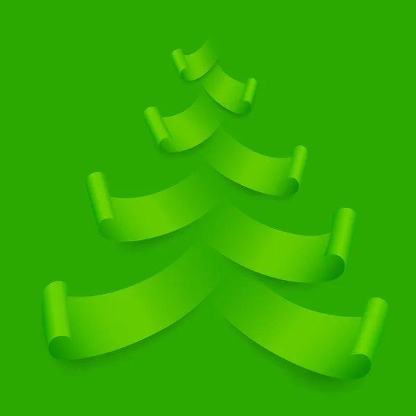 Árbol de Navidad de papel — Vector de stock