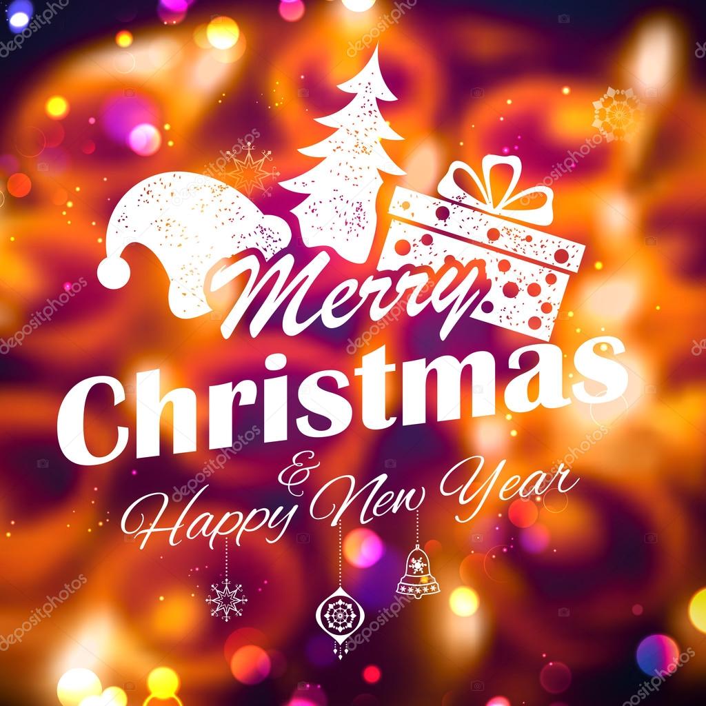 Merry Christmas and Happy New Year Background