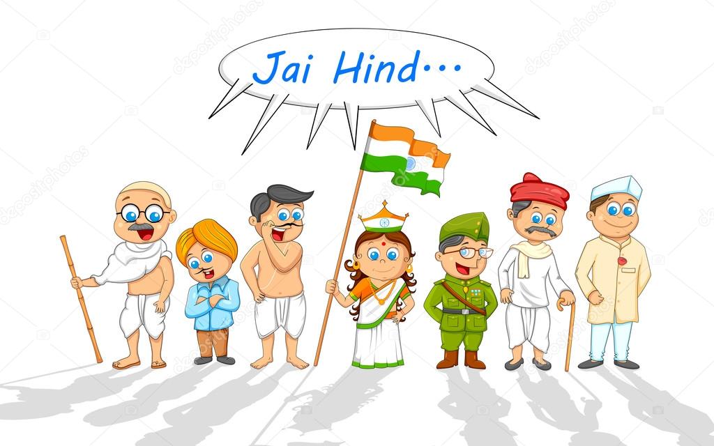 Kids in fancy dress of Indian freedom fighter Stock Vector Image by ©vectomart #62188899 Kids in fancy dress of Indian freedom fighter Stock Vector Image by ©vectomart #62188899