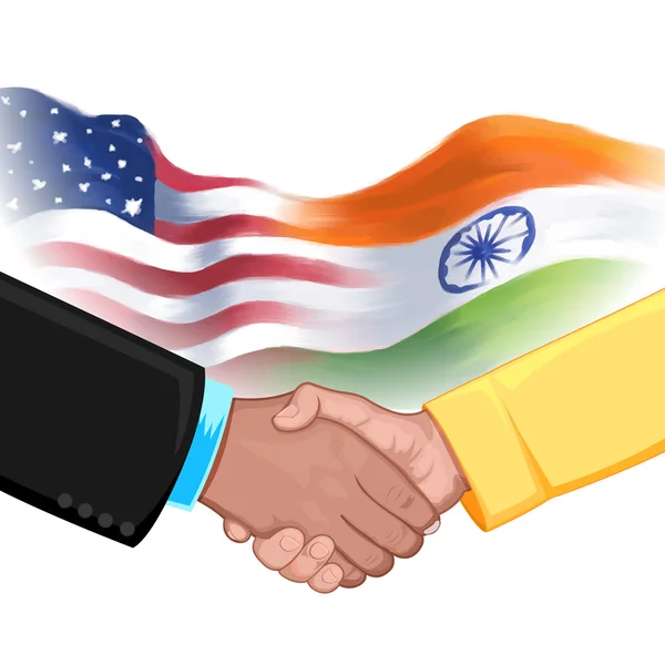 India-Amerika relatie — Stockvector