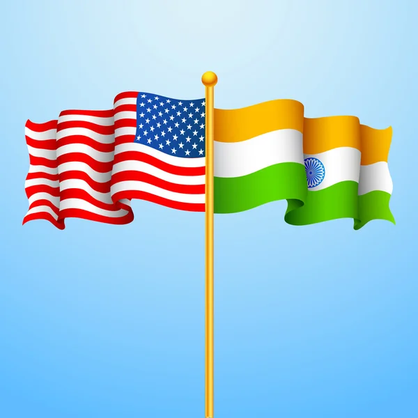 Relação índia-américa — Vetor de Stock