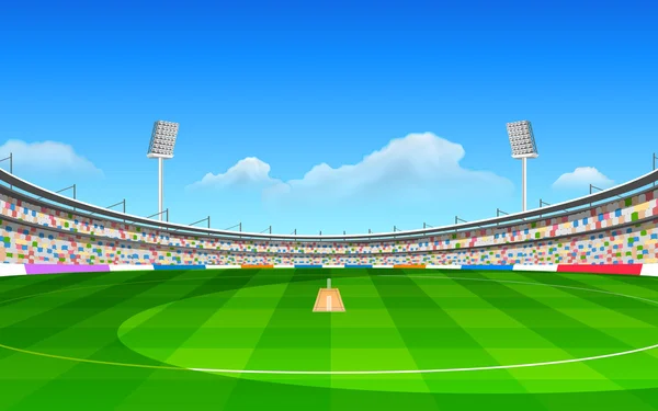 Estadio de cricket — Vector de stock