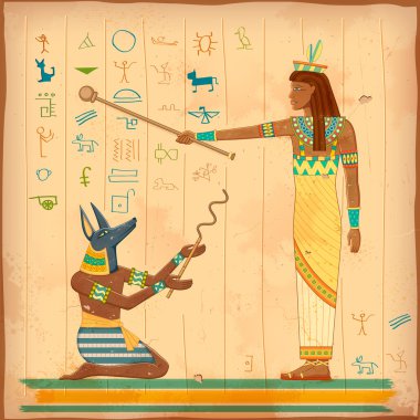 Egyptian art of human clipart