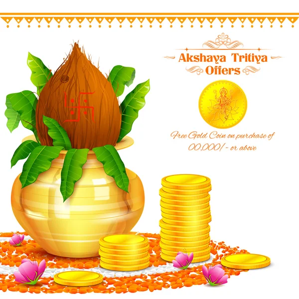 Akshay Tritiya celebración — Vector de stock