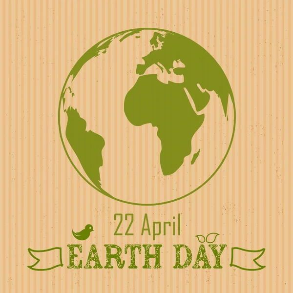 Earth Day background on crushed paper — Stock Vector