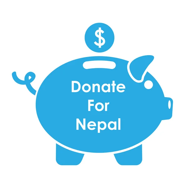 Nepal aardbeving 2015 help — Stockvector