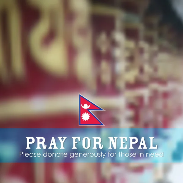 Nepal Erdbeben 2015 Hilfe — Stockvektor