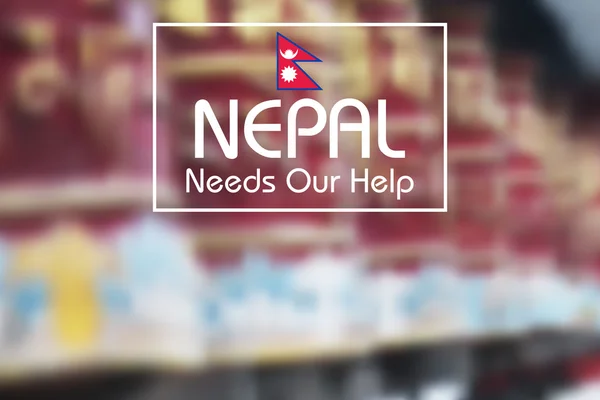 Terremoto nepal 2015 ajuda —  Vetores de Stock