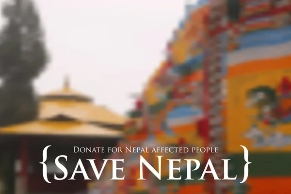 Nepal aardbeving 2015 help — Stockvector