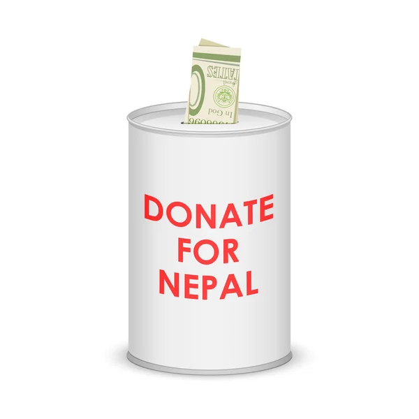 Terremoto nepal 2015 ajuda — Vetor de Stock