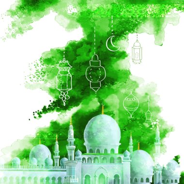  Eid Mubarak Background clipart