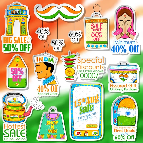 Happy Independence Day shopping sale — Stock Vector