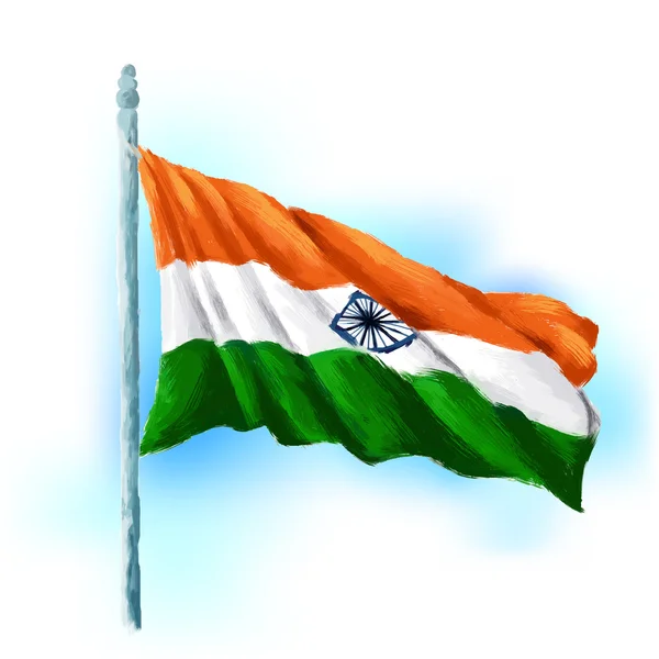 Drapeau tricolore indien — Image vectorielle
