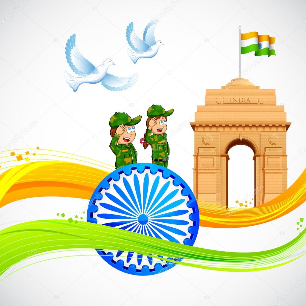 India Gate on Indian Flag