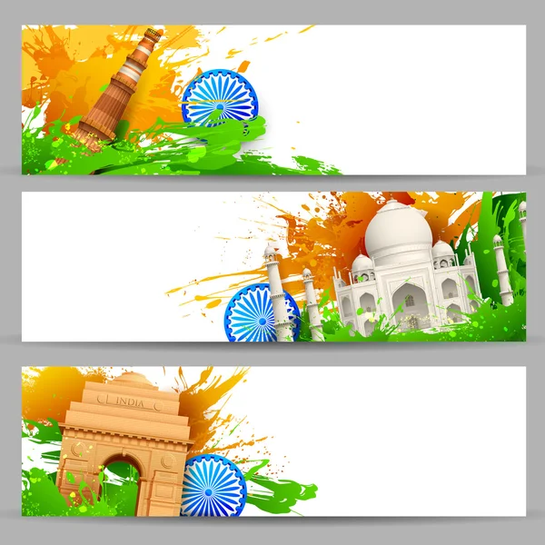 Indiase monument banner — Stockvector