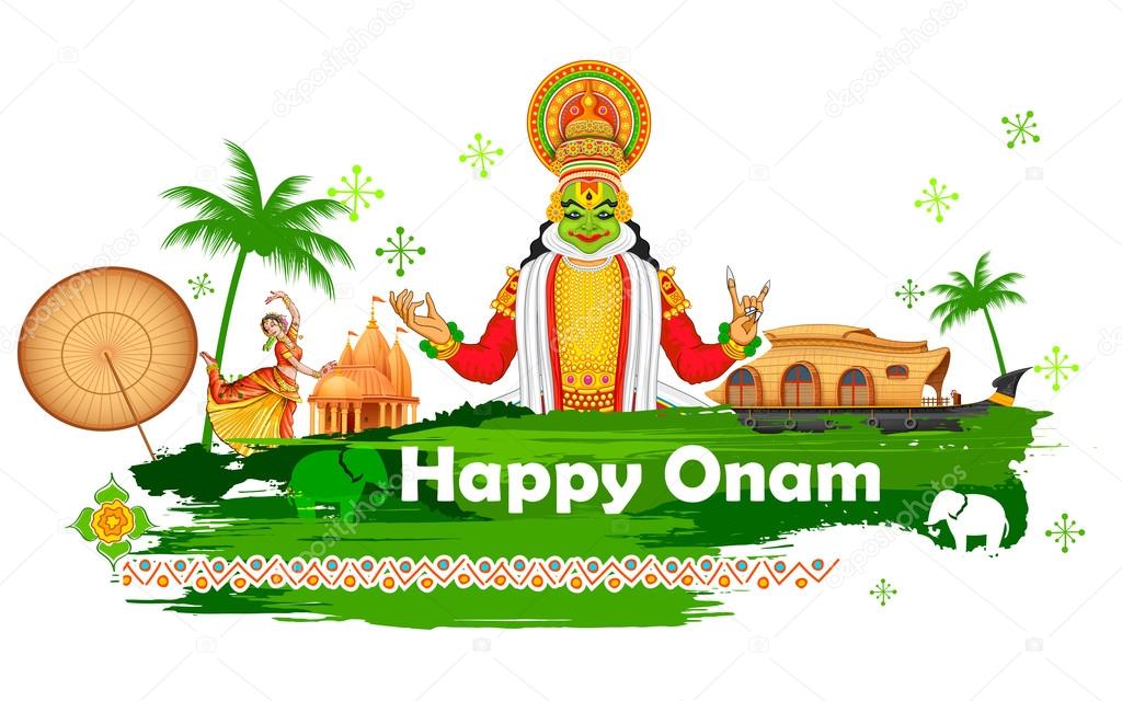 Onam background showing culture of Kerala