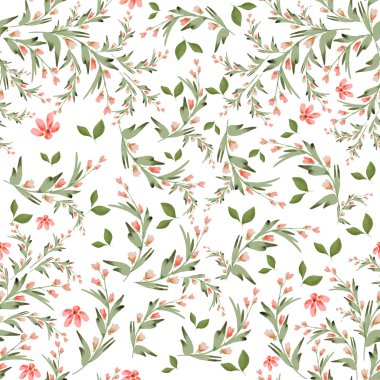 Çiçeksiz suluboya desen