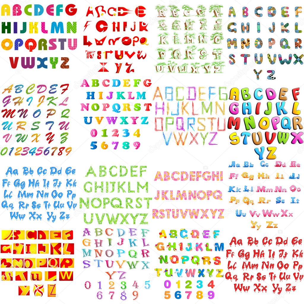 English alphabet jumbo collection Stock Vector by ©vectomart #85178408