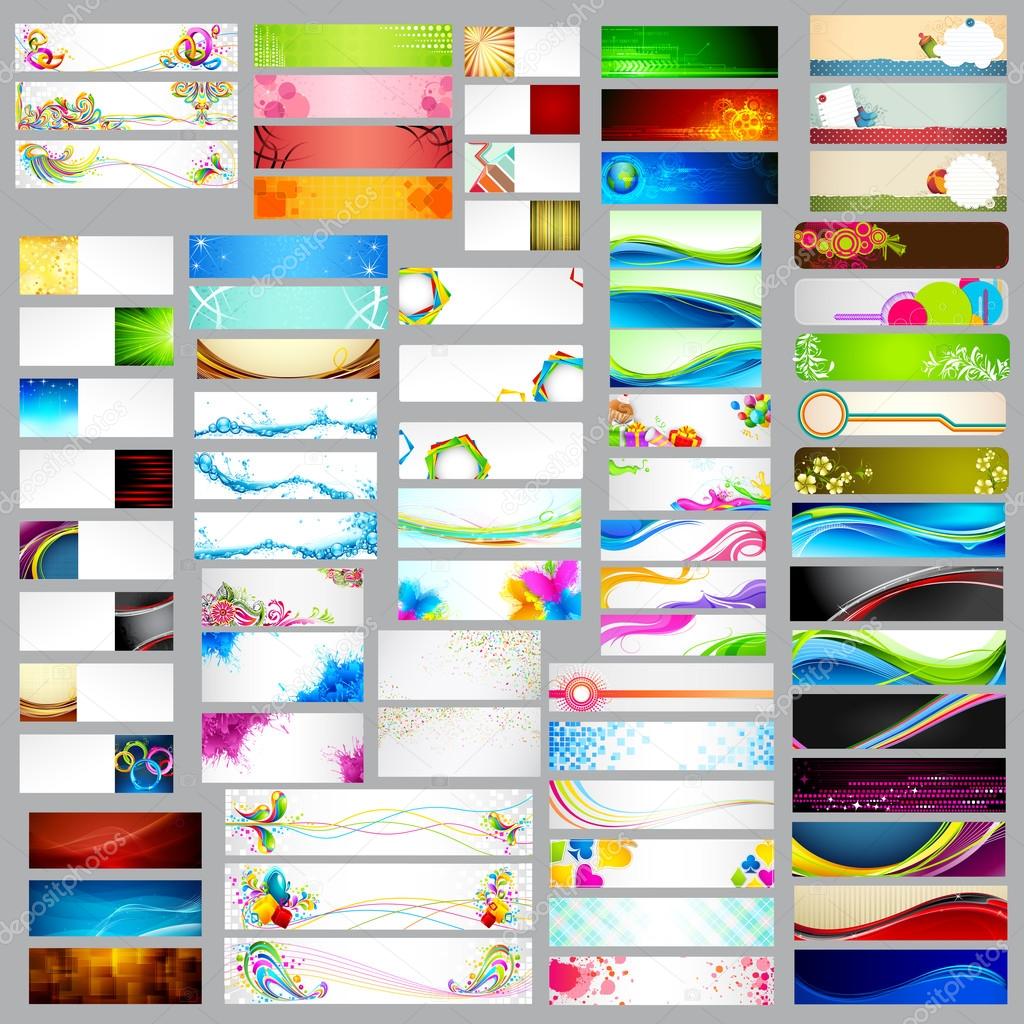 Colorful banner jumbo collection