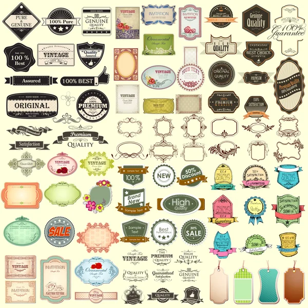 Vintage selling badge for premium quality jumbo collection — Stock Vector