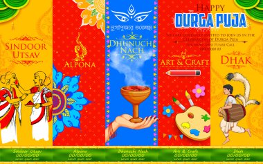 Mutlu Durga Puja arka plan