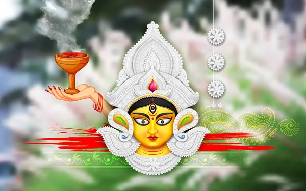 Happy Durga Puja bakgrund — Stock vektor