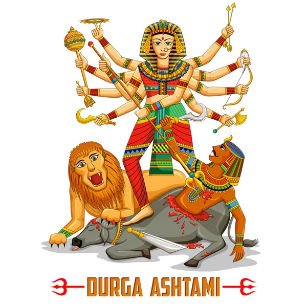 Felice Durga Puja sfondo — Vettoriale Stock
