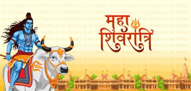 Shivratri ya da Mahashivratri 'nin Hindu tanrısı Shiva' nın Hintçe 'deki Maha Shivratri anlamına gelen mesajı.